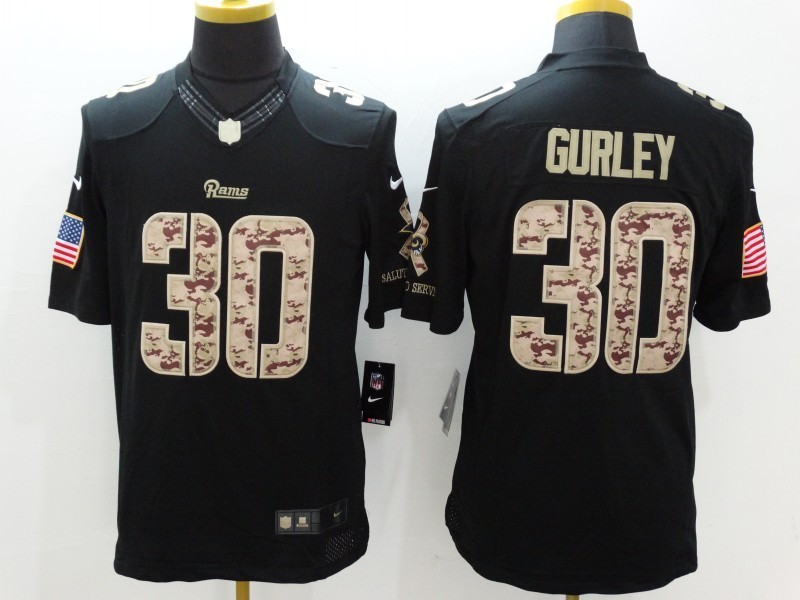 Men's Los Angeles Rams Todd Gurley #30 Black Jersey